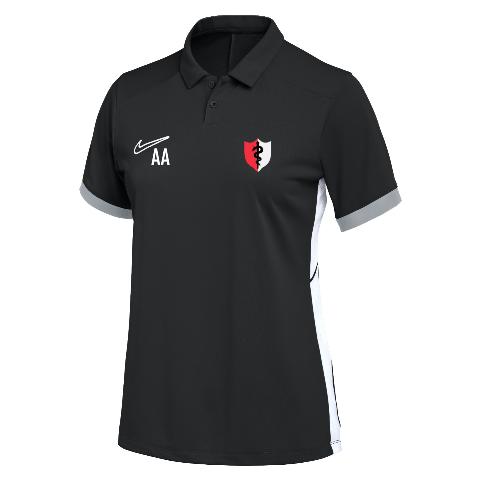 Nike Dri-FIT Academy 25 Polo (W) - Black/White/White