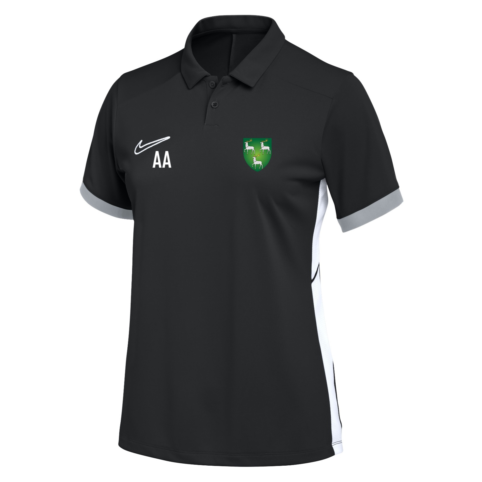 Nike Dri-FIT Academy 25 Polo (W) - Black/White/White
