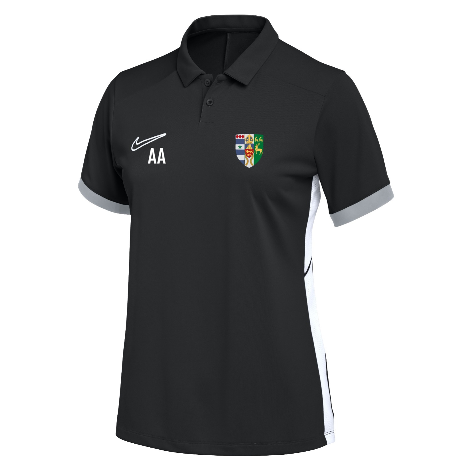 Nike Dri-FIT Academy 25 Polo (W) - Black/White/White