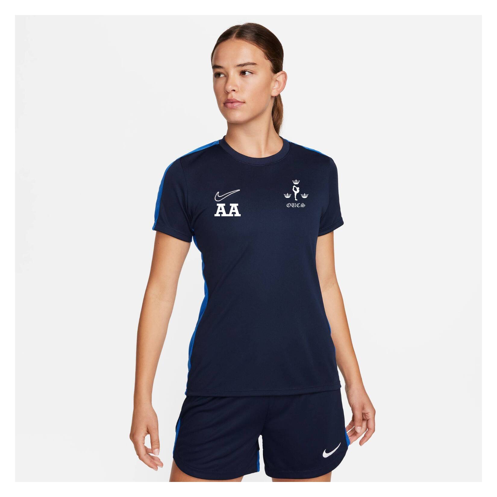Nike Academy 23 Short Sleeve Training Top (W) - Obsidian/Royal Blue/White