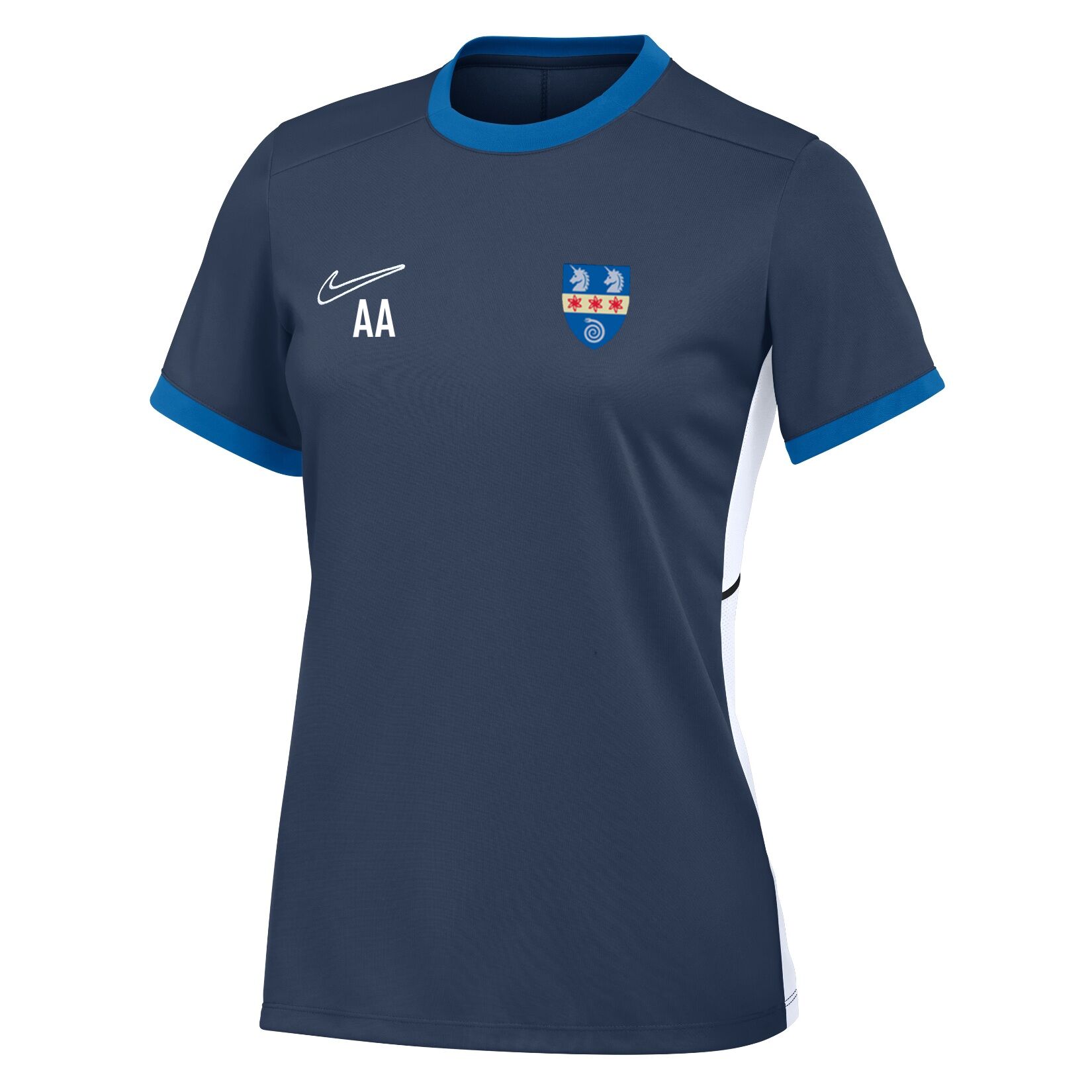 Nike Academy 25 Short-Sleeve Training Top (W) - Obsidian/Royal Blue/White