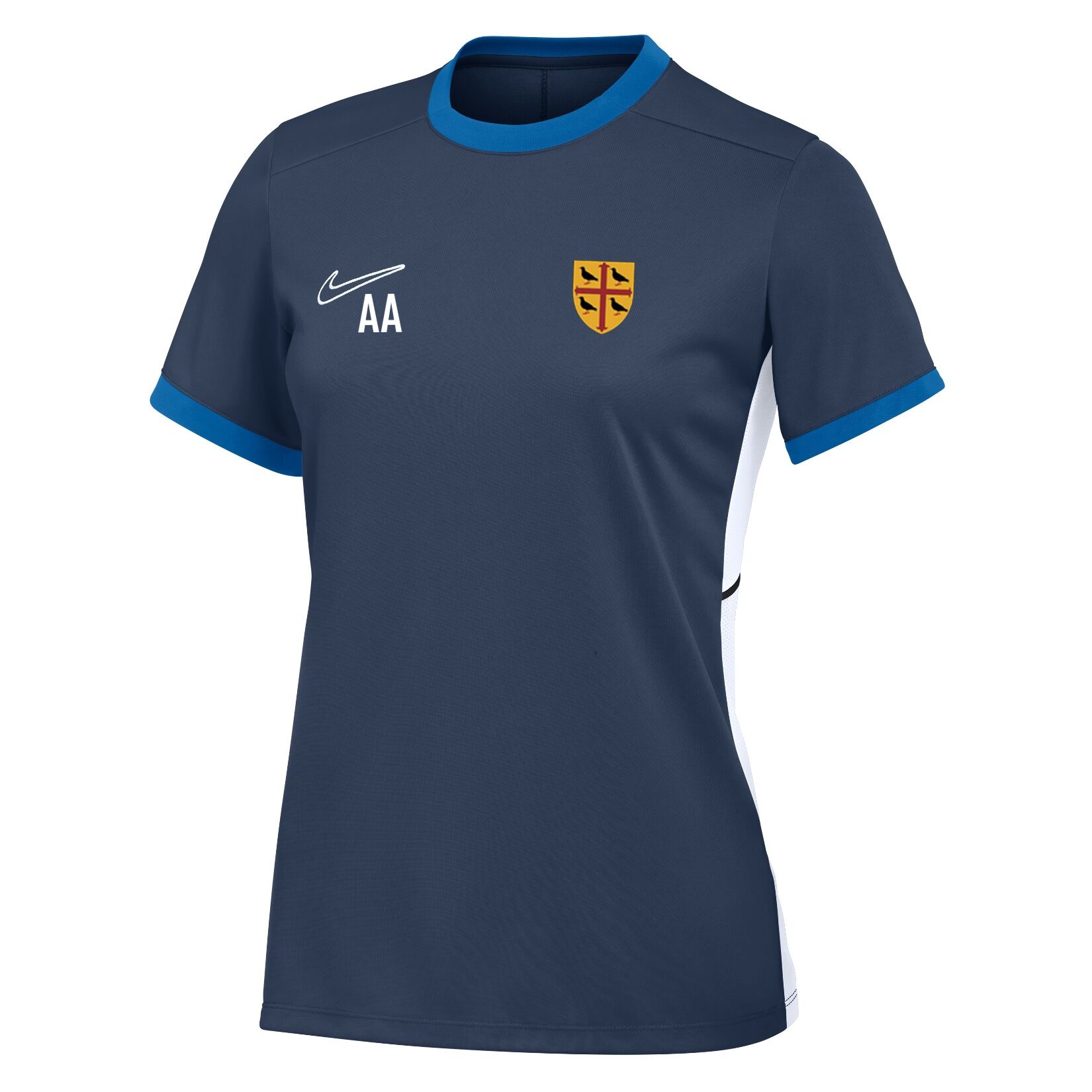 Nike Academy 25 Short-Sleeve Training Top (W) - Obsidian/Royal Blue/White