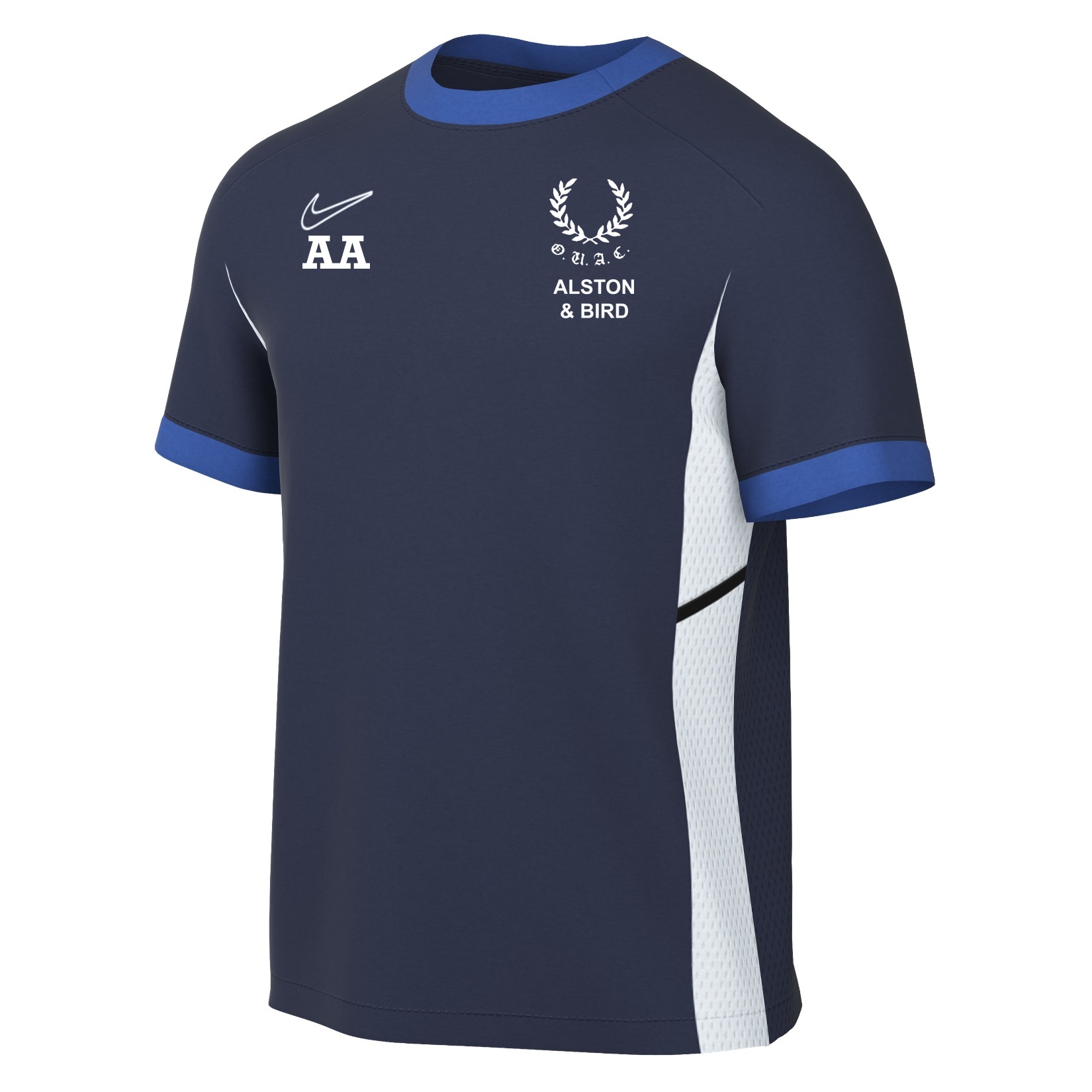 Nike Academy 25 Short-Sleeve Training Top - Obsidian/Royal Blue/White