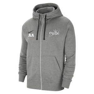 Nike Team Club 20 Fleece Full-Zip Hoodie (M) Dark Grey Heather-Black-Black