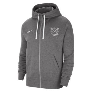 Nike Team Club 20 Fleece Full-Zip Hoodie (M) Charcoal Heather-White-White