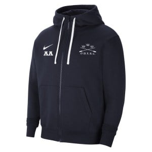 Nike Team Club 20 Fleece Full-Zip Hoodie (M) Obsidian-White-White