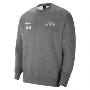 Nike Team Club 20 Fleece Crew Sweatshirt Charcoal Heathr-White-White