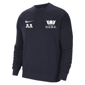 Nike Team Club 20 Fleece Crew Sweatshirt Obsidian-White-White