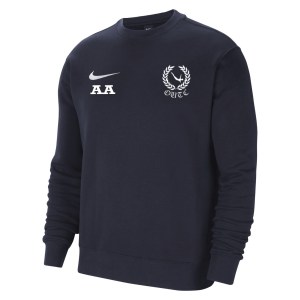 Nike Team Club 20 Fleece Crew Sweatshirt Obsidian-White-White