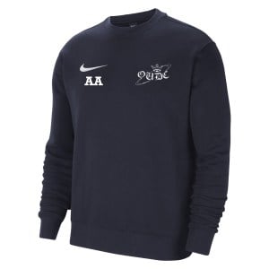 Nike Team Club 20 Fleece Crew Sweatshirt Obsidian-White-White