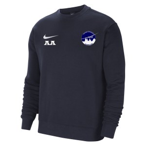 Nike Team Club 20 Fleece Crew Sweatshirt Obsidian-White-White