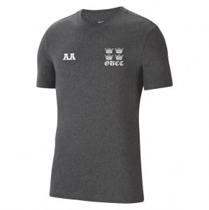 Nike Park 20 Cotton T-Shirt (M) Charcoal Heathr-White
