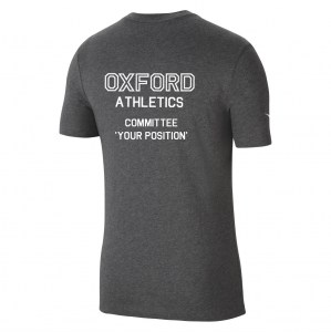 Nike Team Club 20 Cotton T-Shirt (M) Charcoal Heathr-White