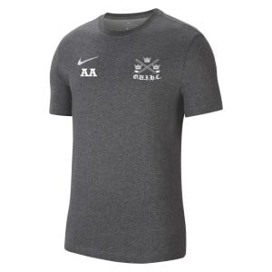 Nike Team Club 20 Cotton T-Shirt (M) Charcoal Heather-White