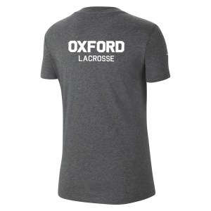 Nike Womens Team Club 20 Cotton T-Shirt (W) Charcoal Heather-White