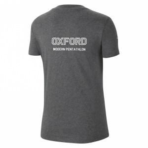 Nike Womens Team Club 20 Cotton T-Shirt (W) Charcoal Heather-White