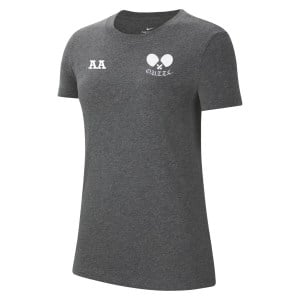 Nike Womens Team Club 20 Cotton T-Shirt (W) Charcoal Heathr-White