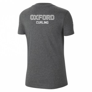 Nike Womens Team Club 20 Cotton T-Shirt (W) Charcoal Heather-White