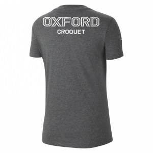 Nike Womens Team Club 20 Cotton T-Shirt (W) Charcoal Heather-White