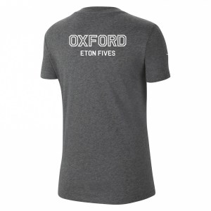 Nike Womens Team Club 20 Cotton T-Shirt (W) Charcoal Heather-White