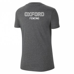 Nike Womens Team Club 20 Cotton T-Shirt (W) Charcoal Heather-White