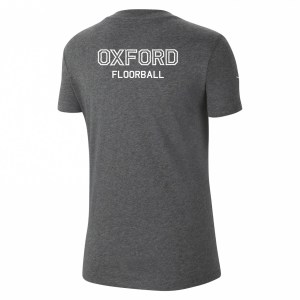 Nike Womens Team Club 20 Cotton T-Shirt (W) Charcoal Heather-White