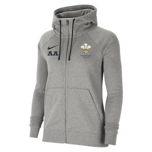 Nike Womens Team Club 20 Full-Zip Hoodie (W) Dark Grey Heather-Black-Black