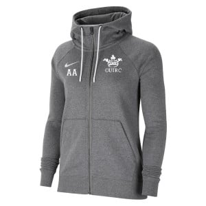 Nike Womens Team Club 20 Full-Zip Hoodie (W) Charcoal Heather-White-White