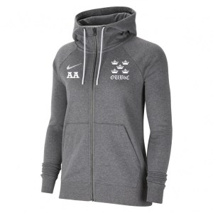 Nike Womens Park Fleece Full-Zip Hoodie (W) Charcoal Heathr-White-White