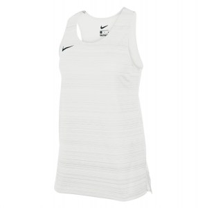 Neon-Nike Womens Dry Miler Singlet (W) White-Black