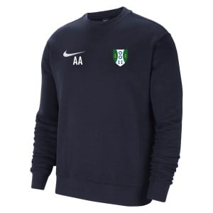 Nike Team Club 20 Fleece Crew Sweatshirt - Obsidian/White/White