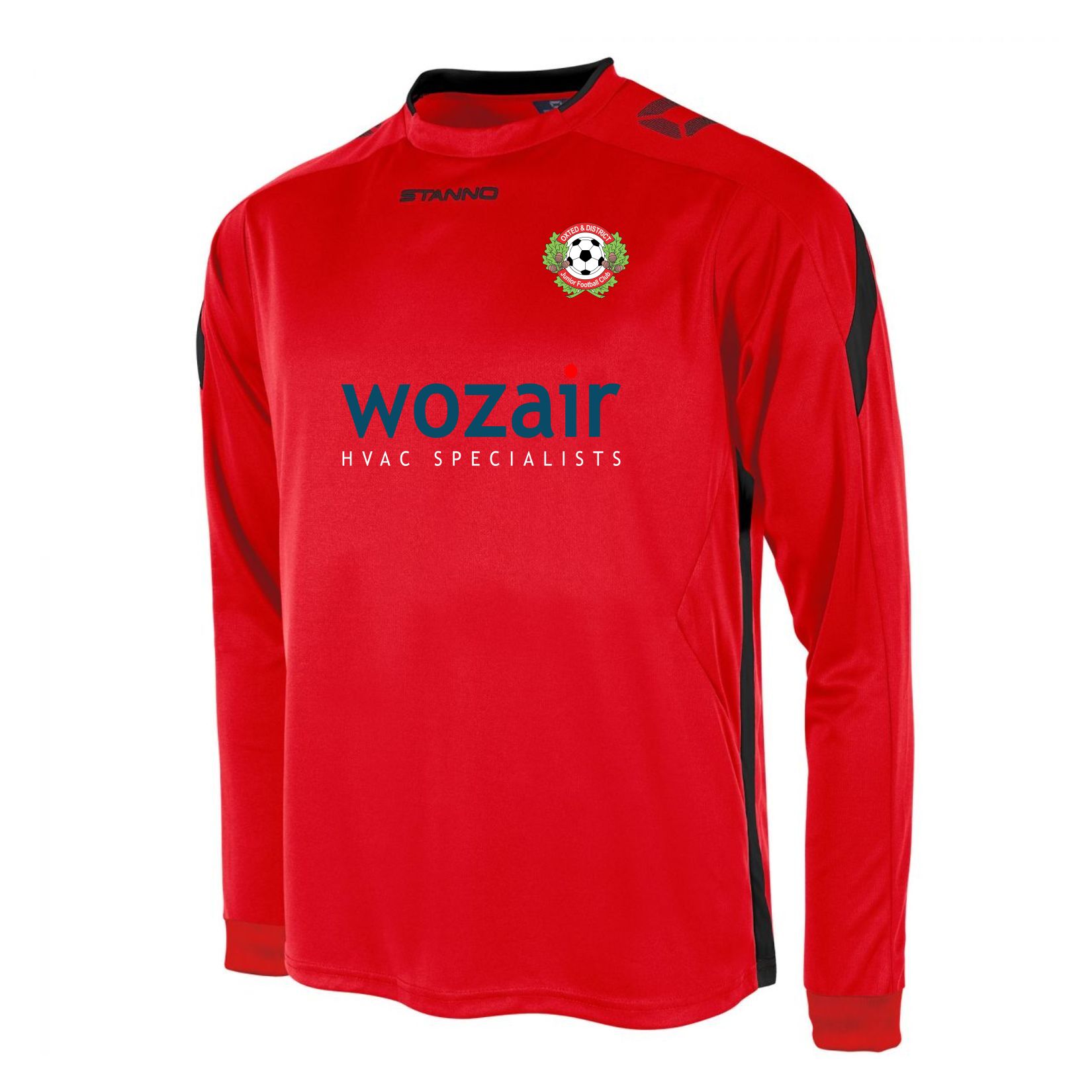 Stanno Drive Long Sleeve Shirt - Red/Black