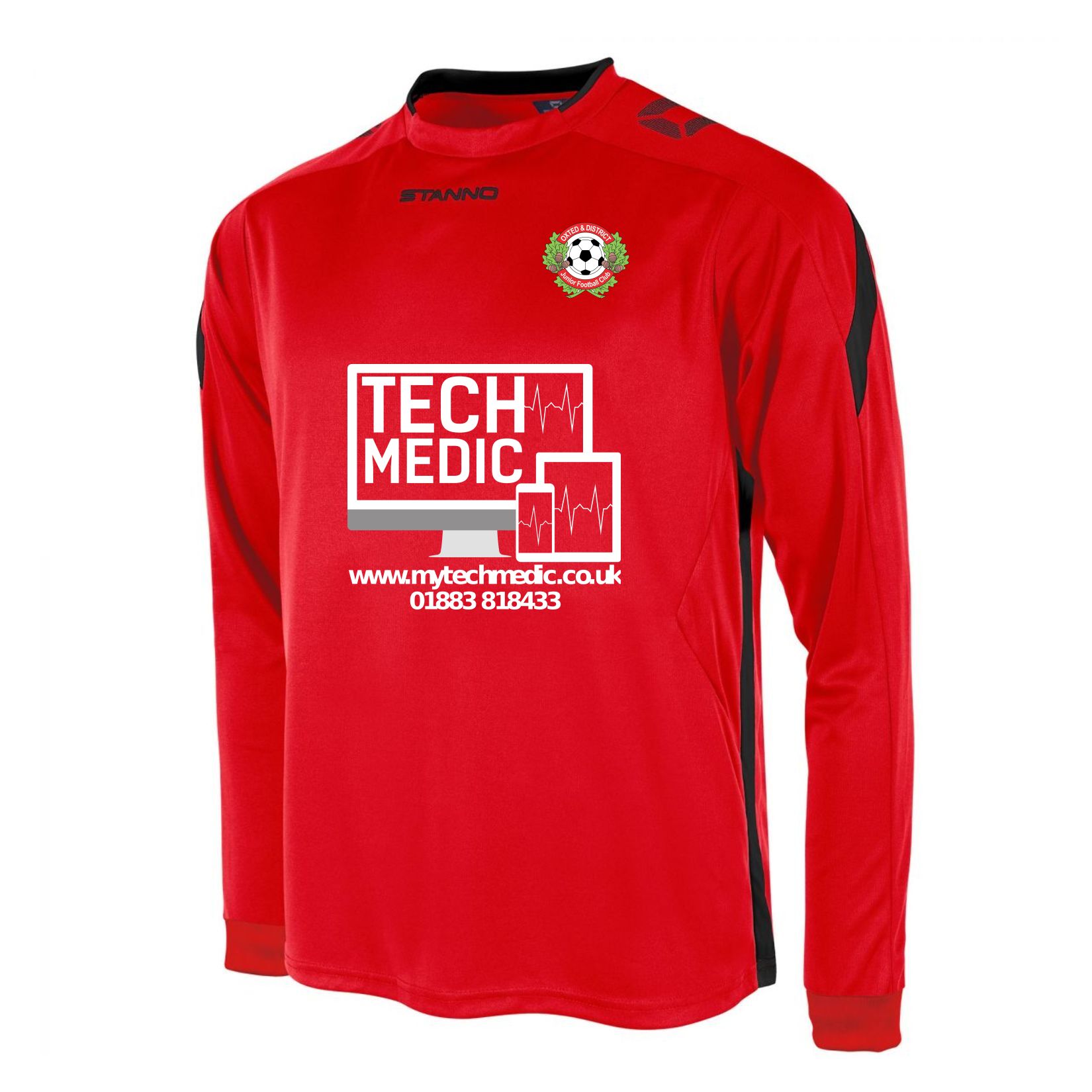 Stanno Drive Long Sleeve Shirt - Red/Black