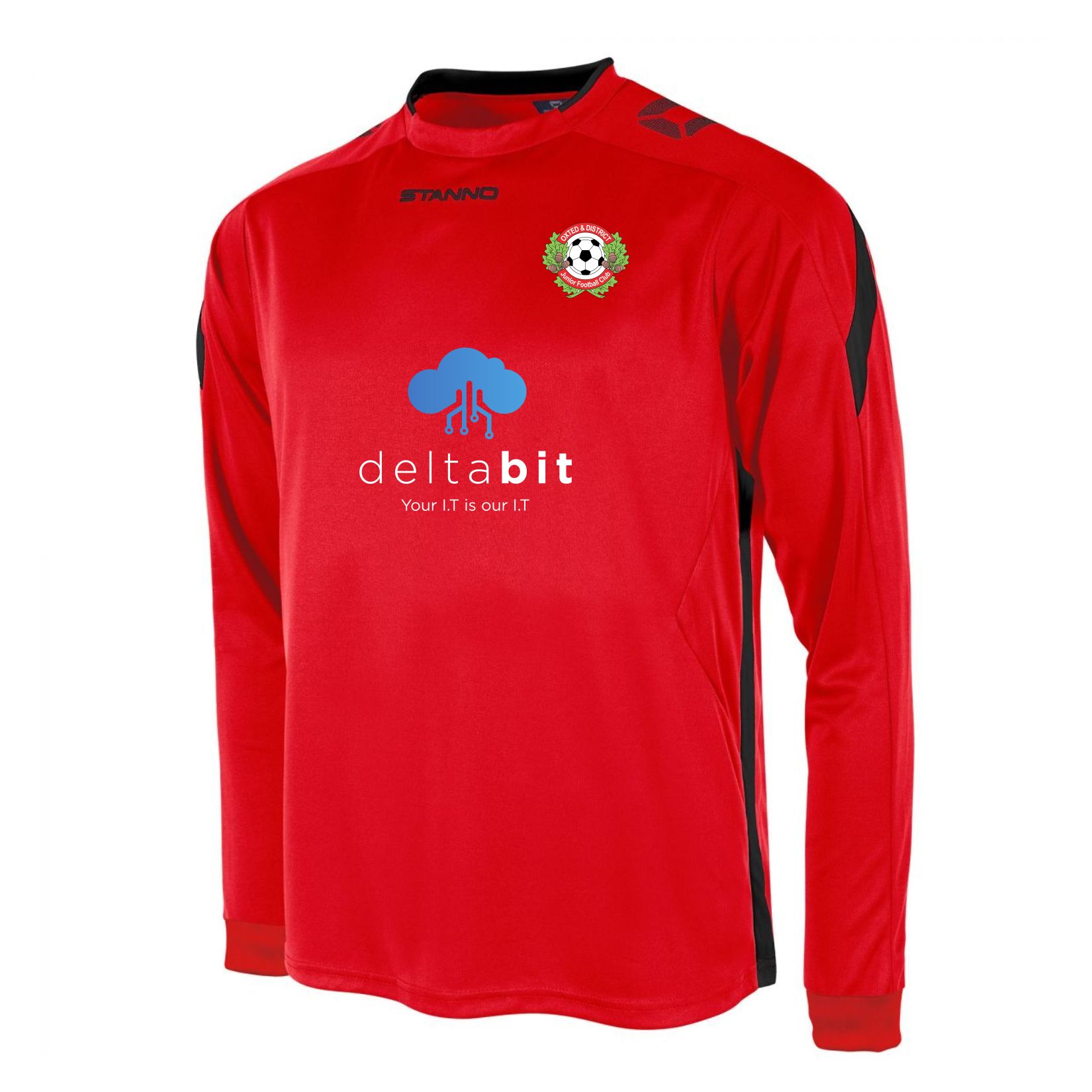 Stanno Drive Long Sleeve Shirt - Red/Black