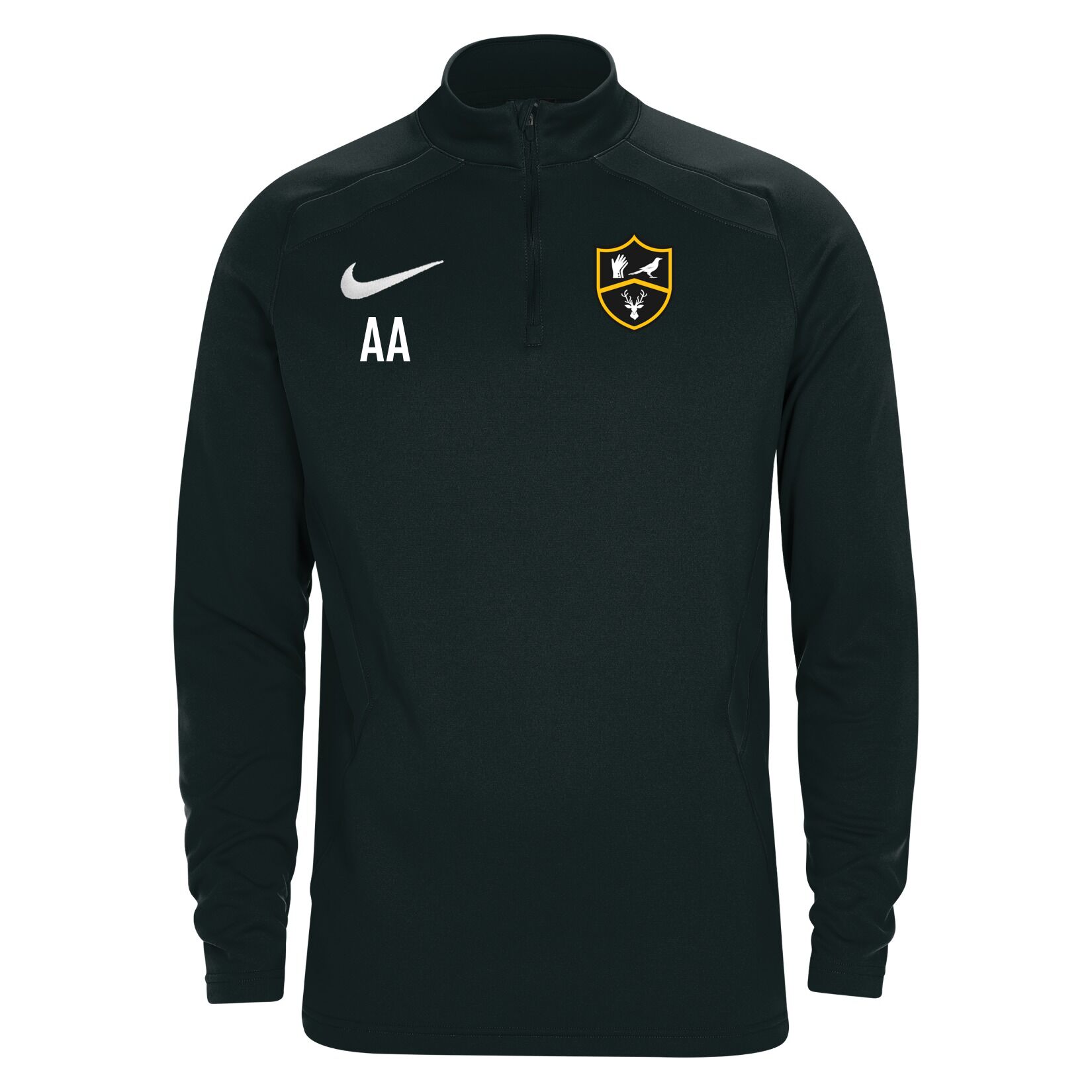 Zelus-Nike 1/4 Zip Midlayer - Black/White