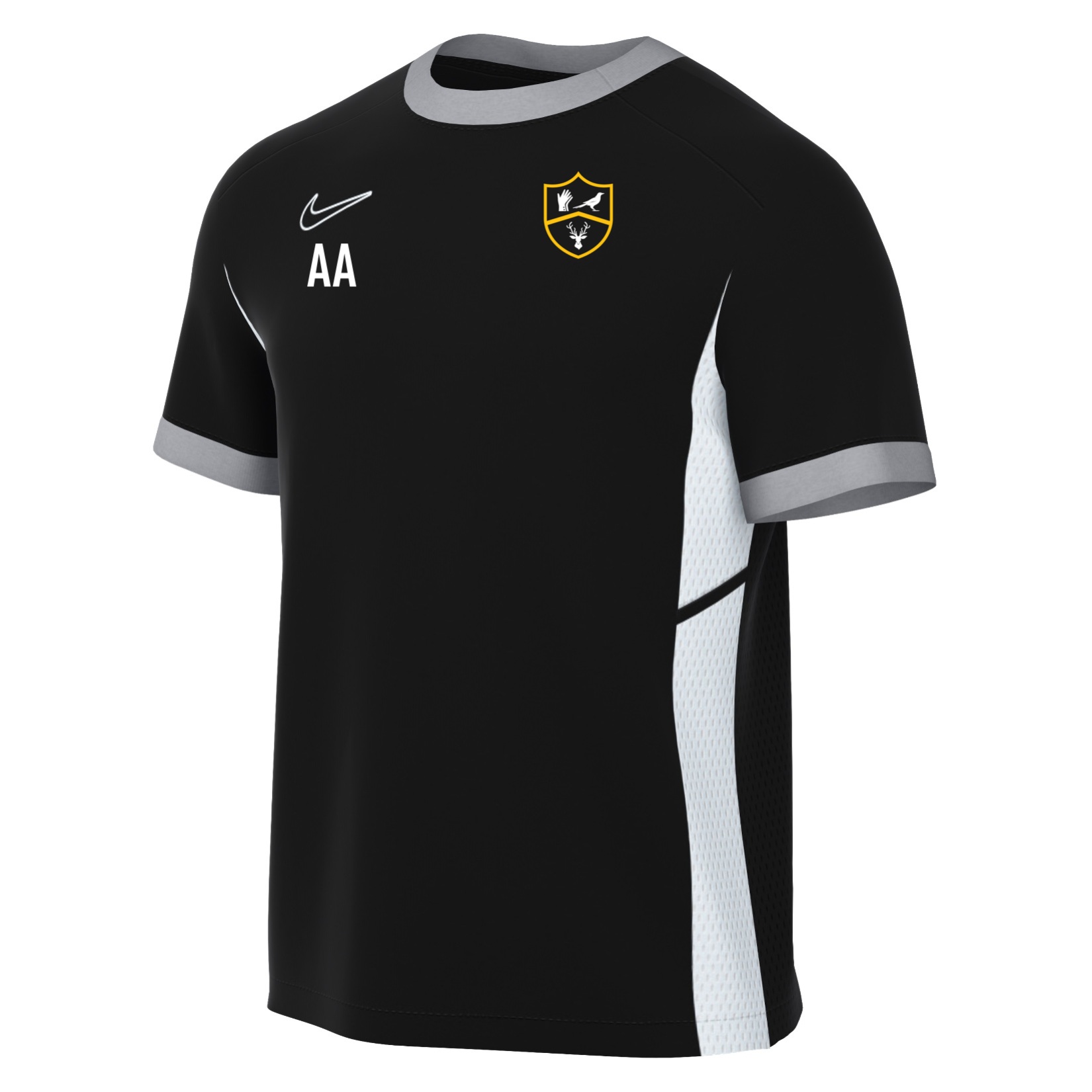 Nike Academy 25 Short-Sleeve Training Top - Black/White/White