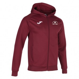 Joma Menfis Zip Hooded Track Jacket Burgundy