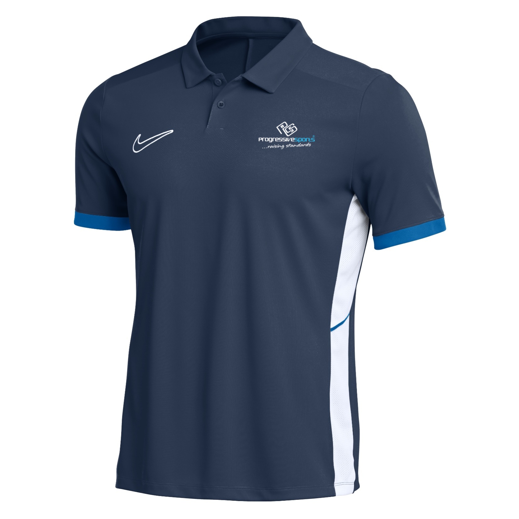 Nike Dri-FIT Academy 25 Polo - Obsidian/Royal Blue/White