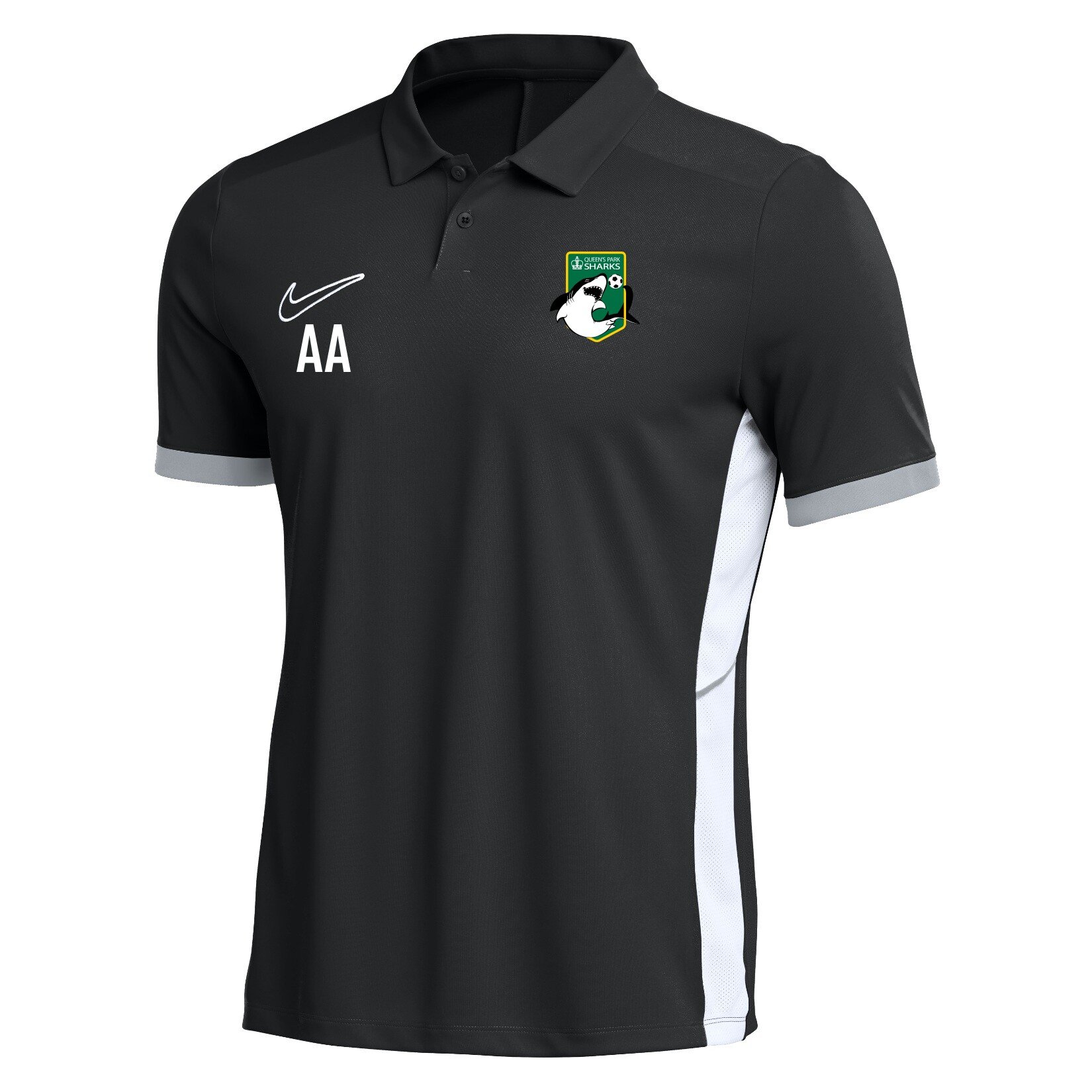 Nike Dri-FIT Academy 25 Polo - Black/White/White