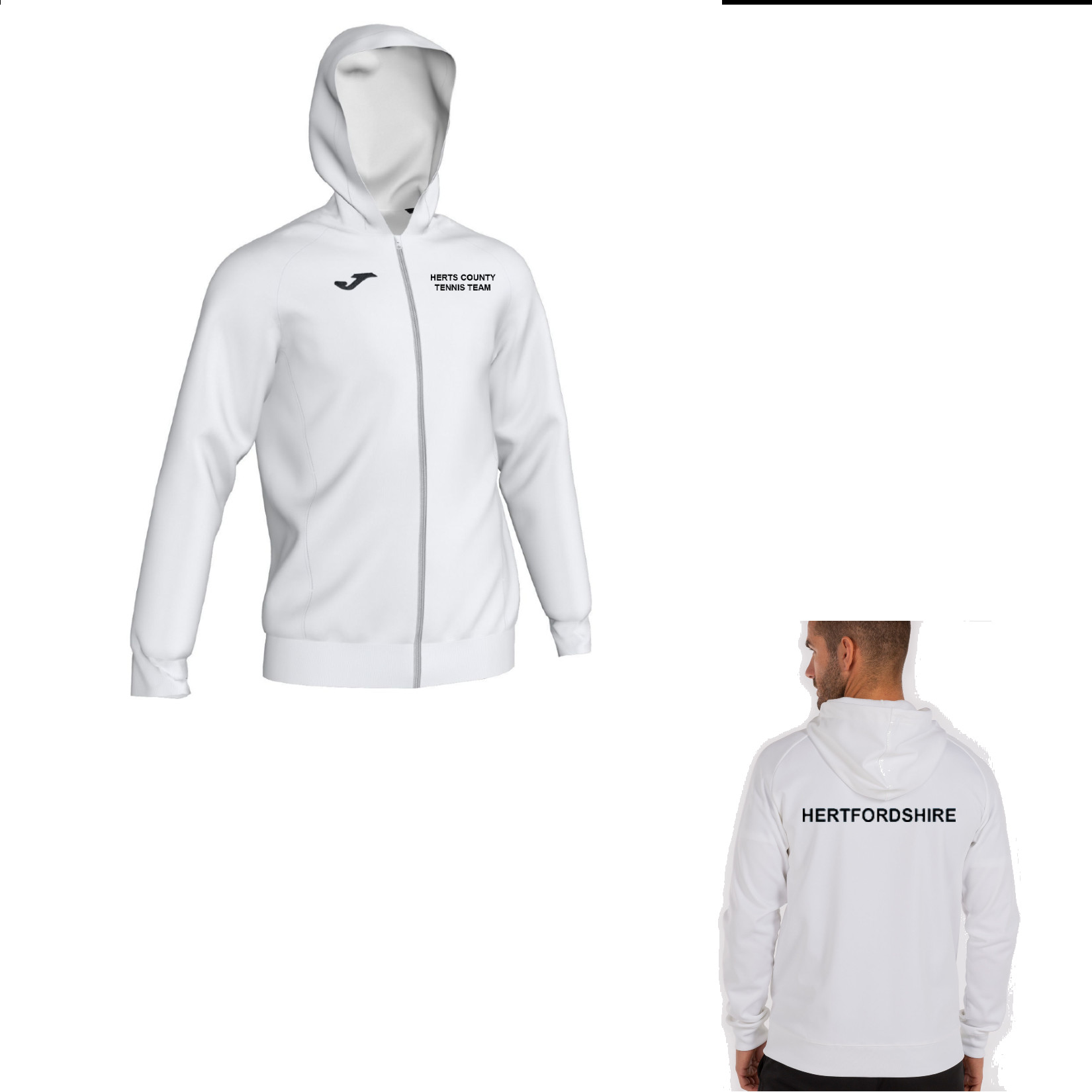 Joma Menfis Zip Hooded Track Jacket White