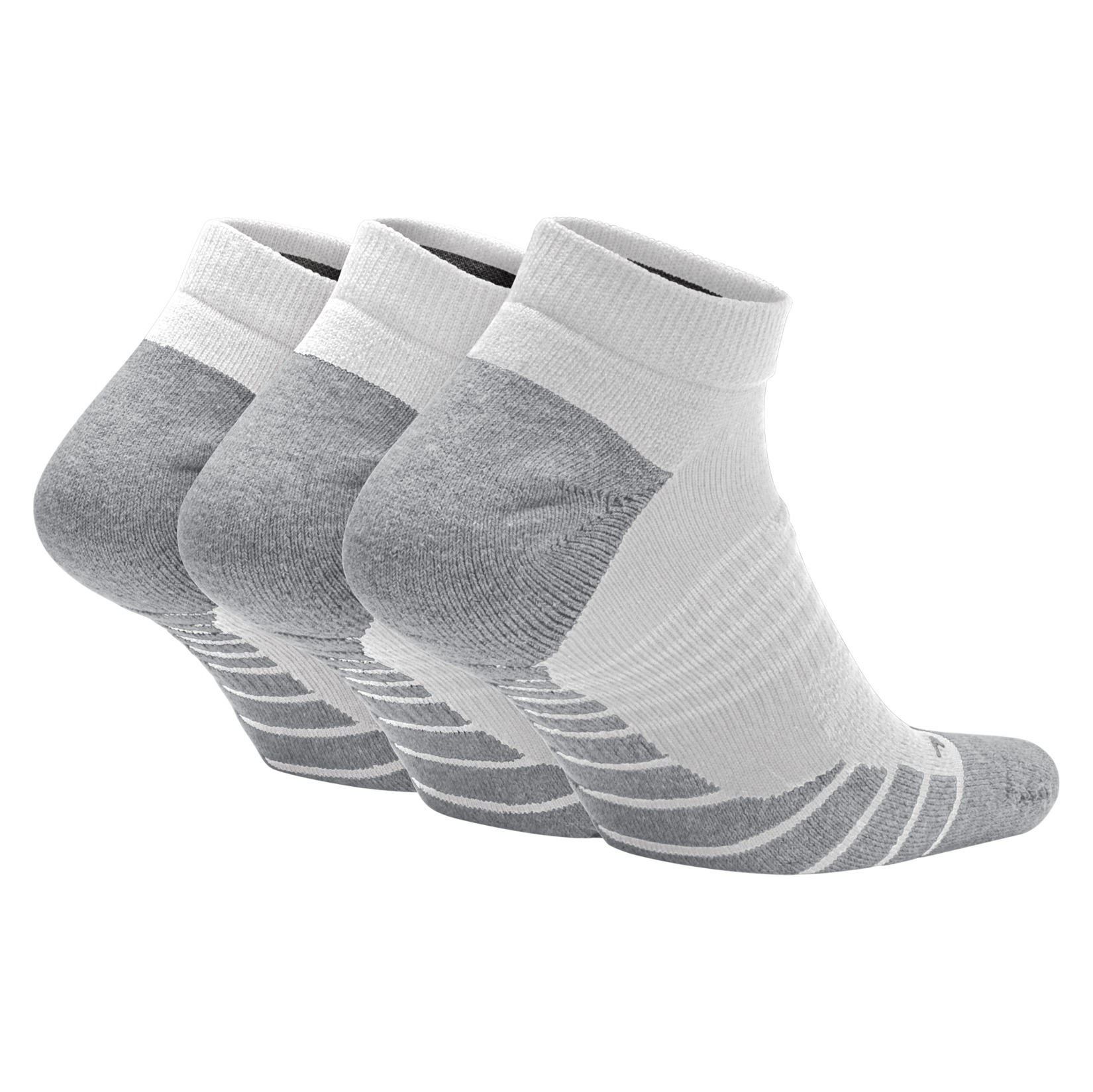 Nike Everyday Max Cushioned Training No-Show Socks (3 Pairs) White-Wolf Grey-Black