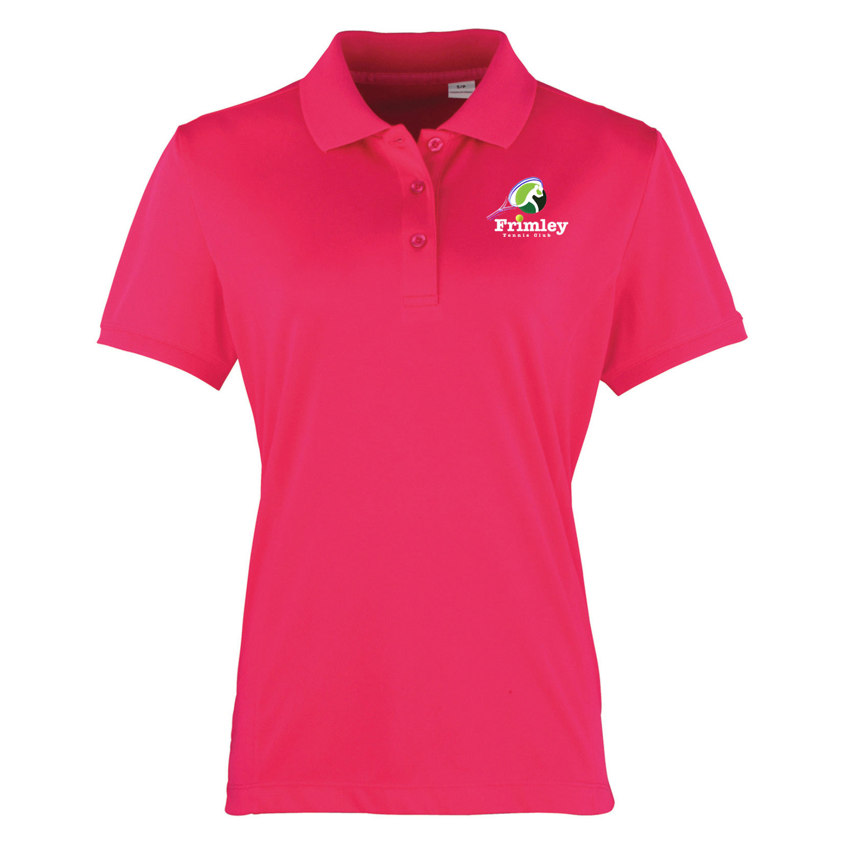 Womens Coolchecker pique polo (W) Hot Pink