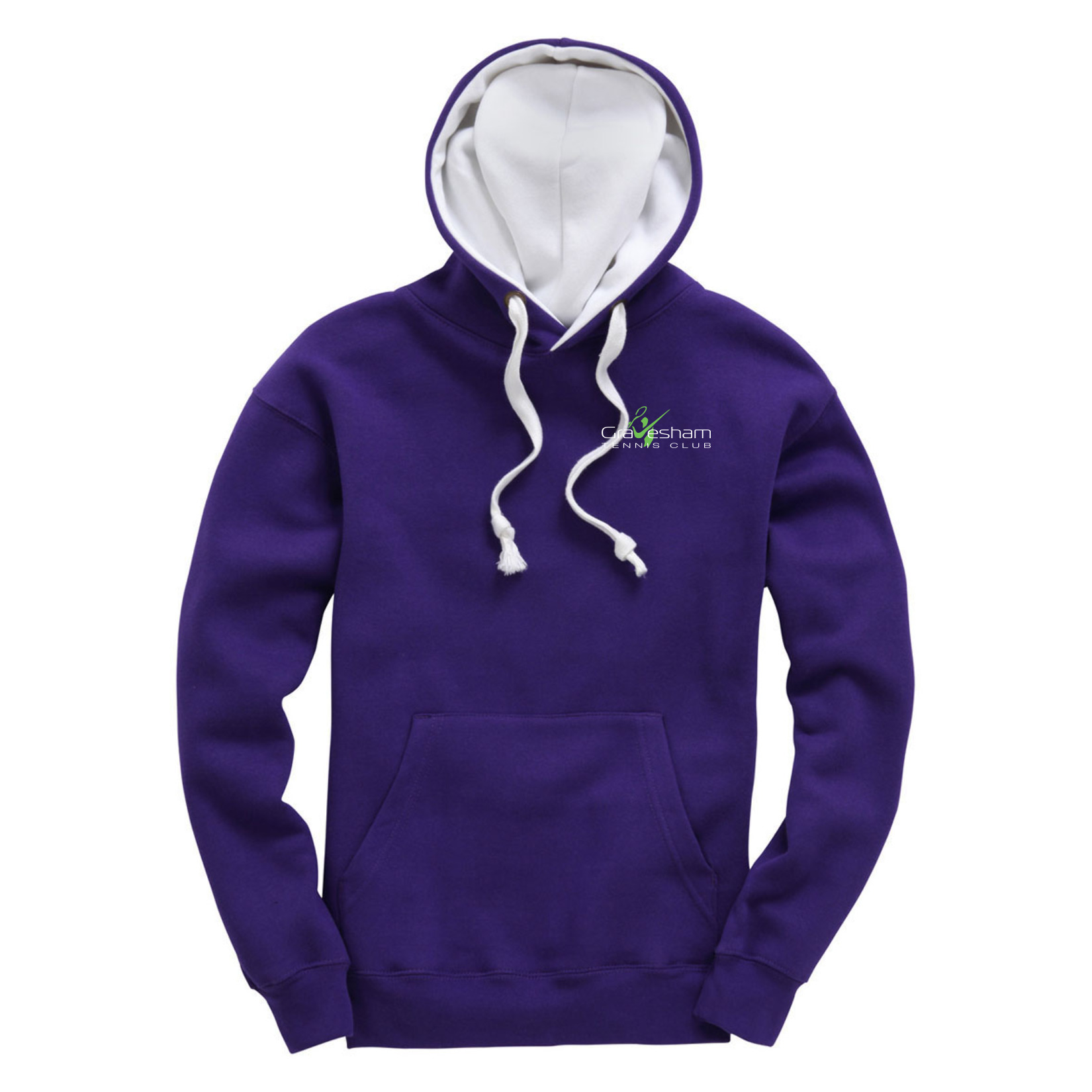 Cottonridge Heavyweight OH Contrast Hoodie - Purple/White