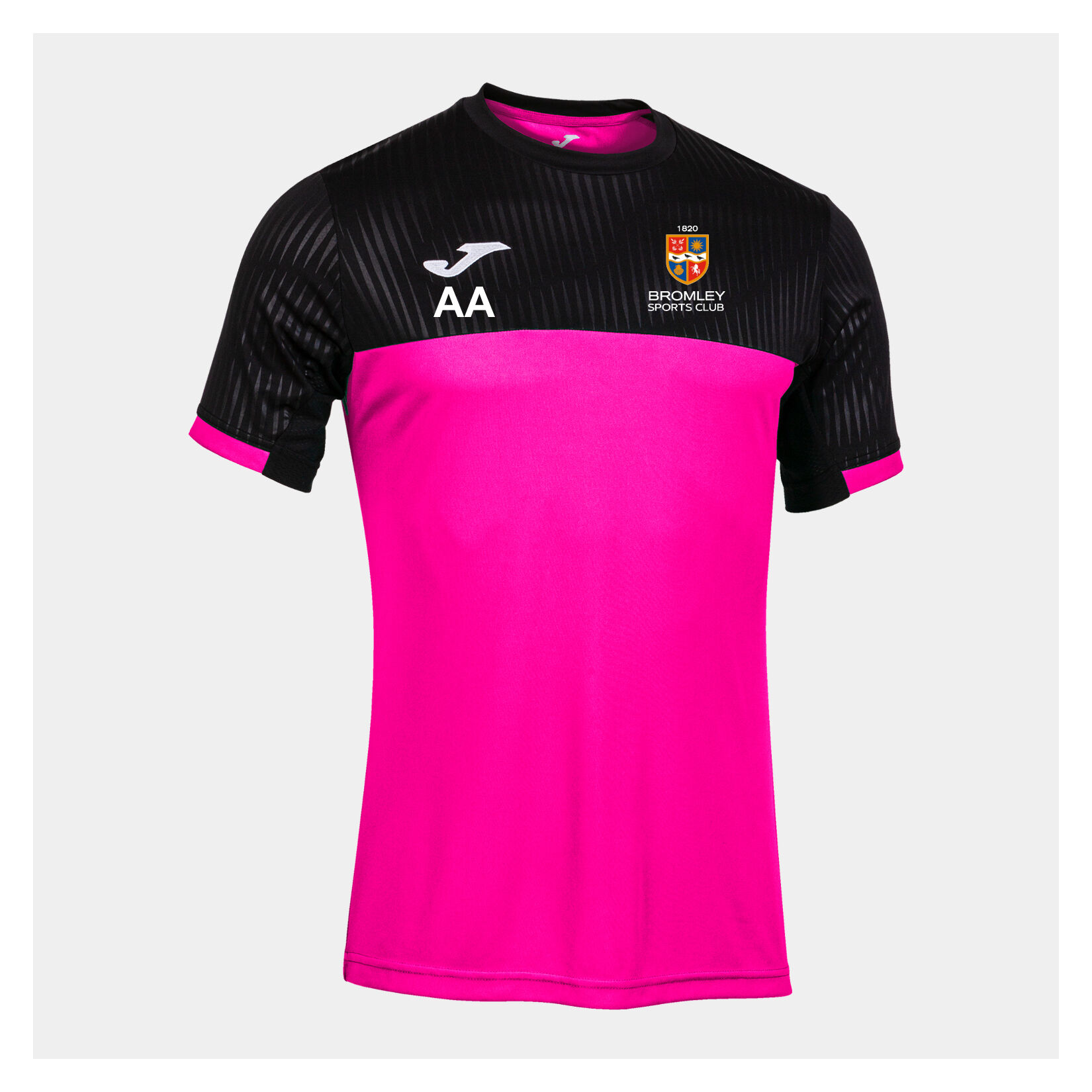 Joma Montreal Short Sleeve Tee - Fluo Pink/Black