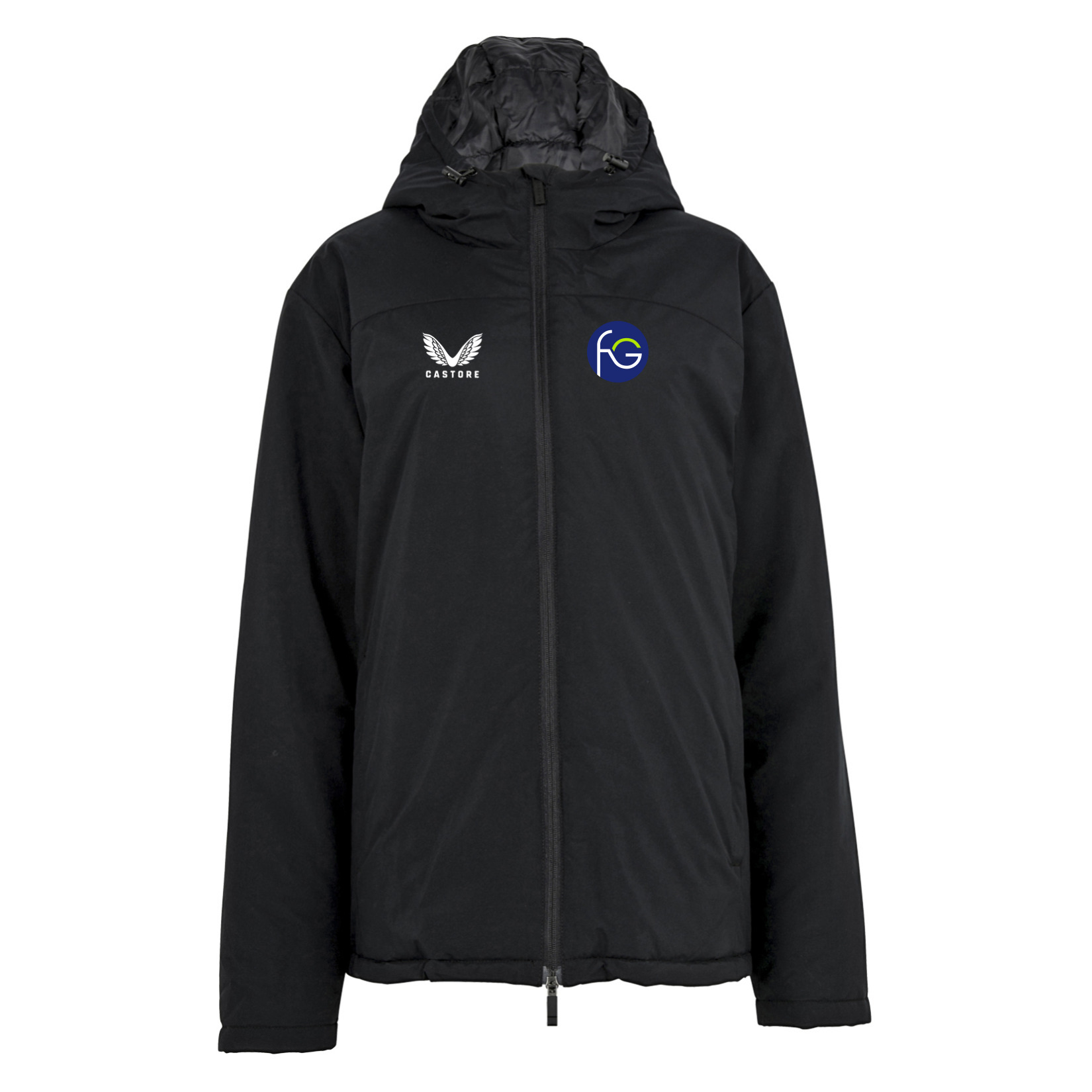 Castore Standard Length Bench Jacket - Black/White