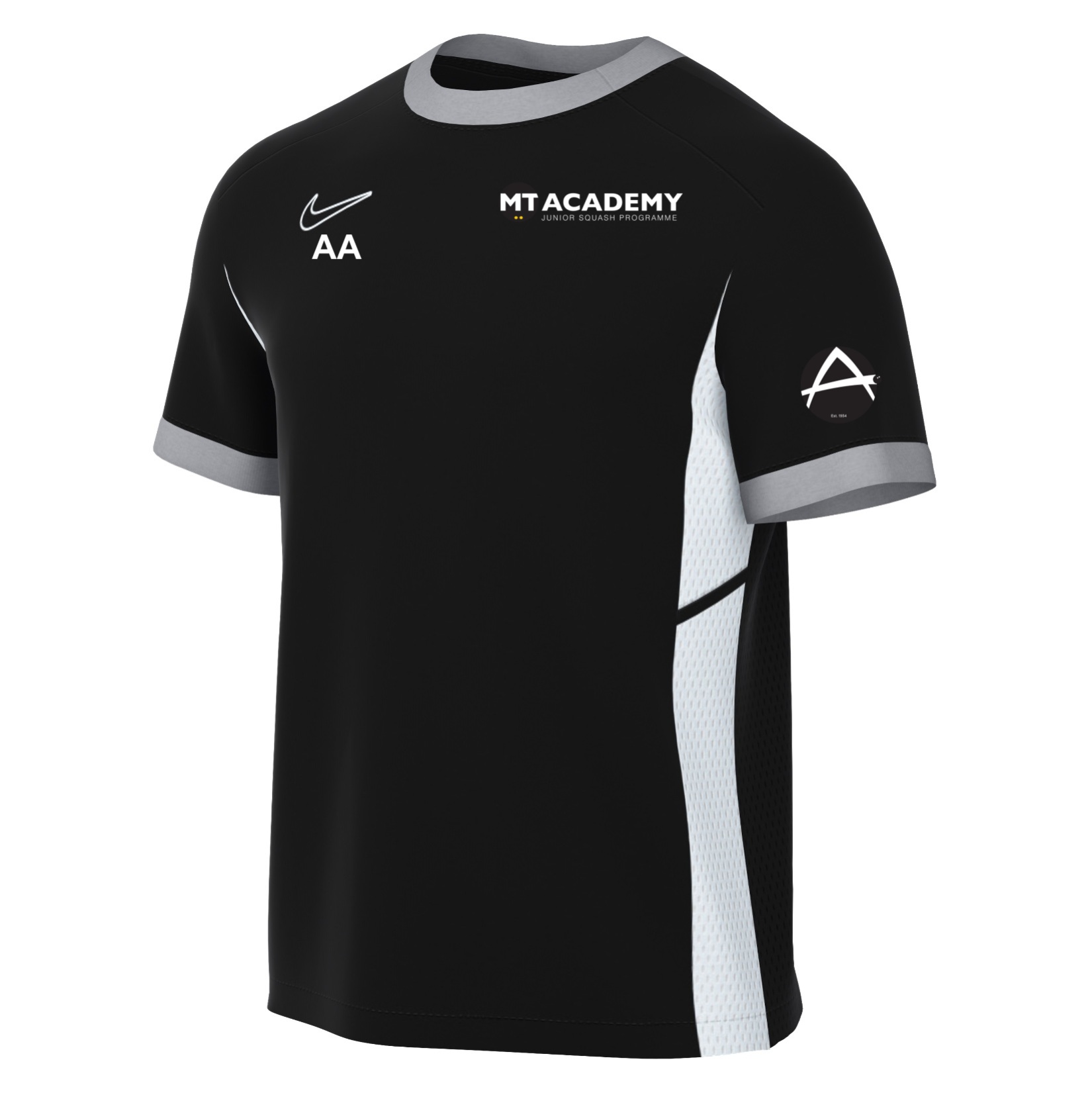 Nike Academy 25 Short-Sleeve Training Top - Black/White/White
