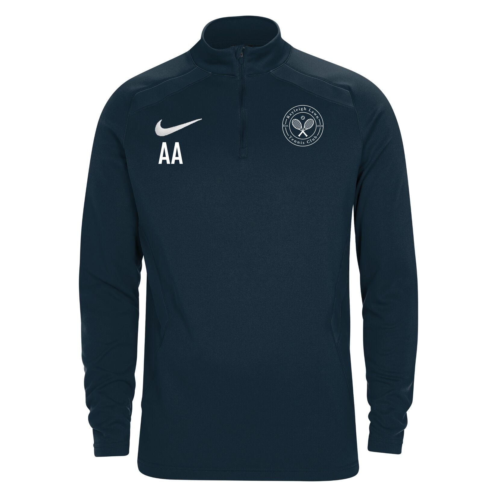 Zelus-Nike 1/4 Zip Midlayer - Obsidian/White