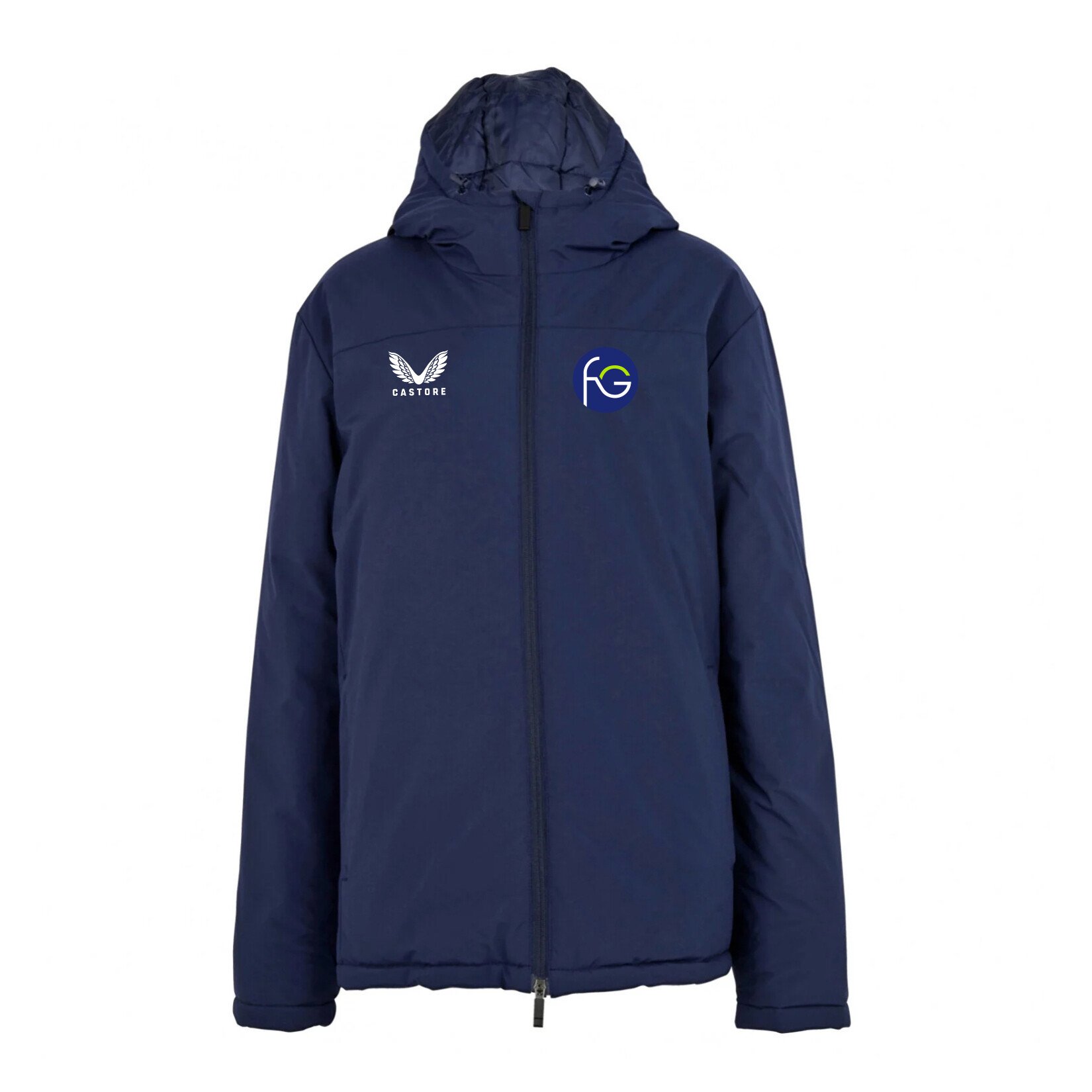 Castore Standard Length Bench Jacket - Navy/White
