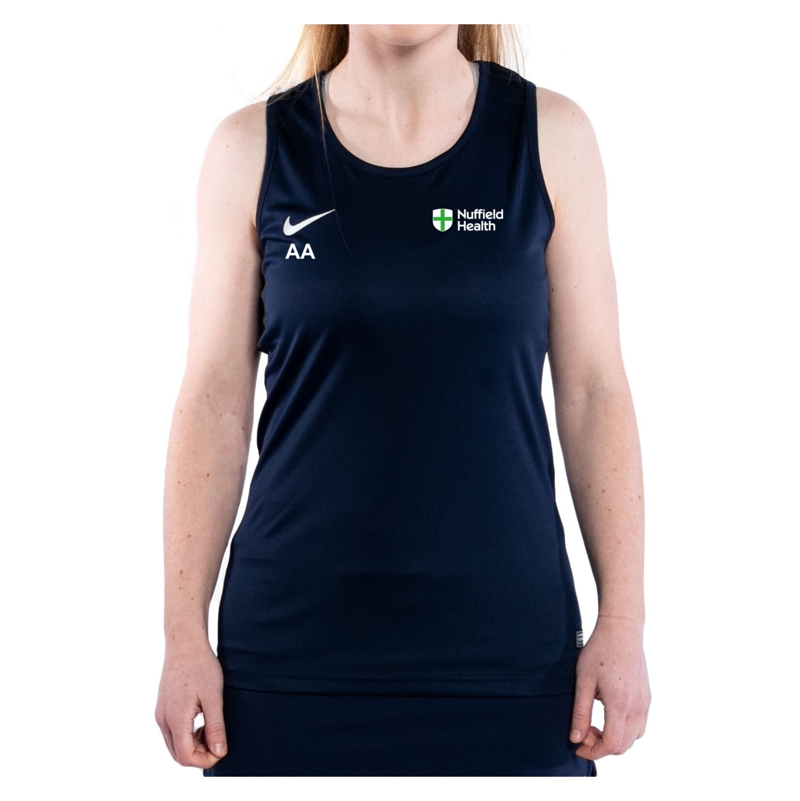 Zelus-Nike FLASH SINGLET (W) - Obsidian/White