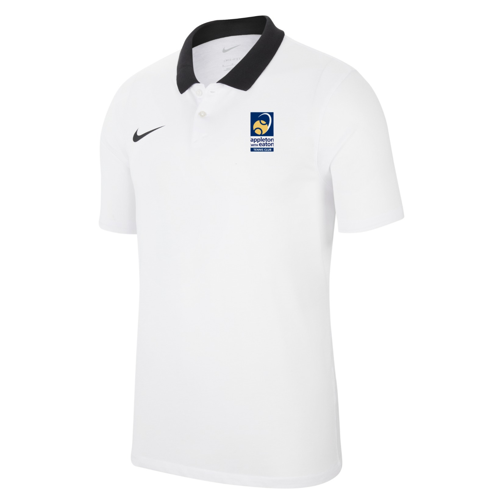 Nike Dri-FIT Park Poly Cotton Polo (M) - White/Black/Black
